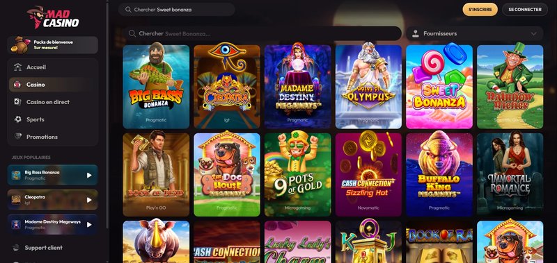 Meilleur madcasino bonus à France